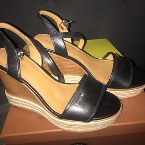 COPY - Black coach wedges